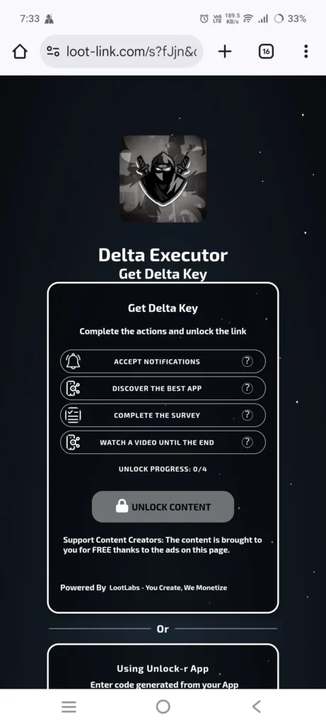 Task for Delta Key