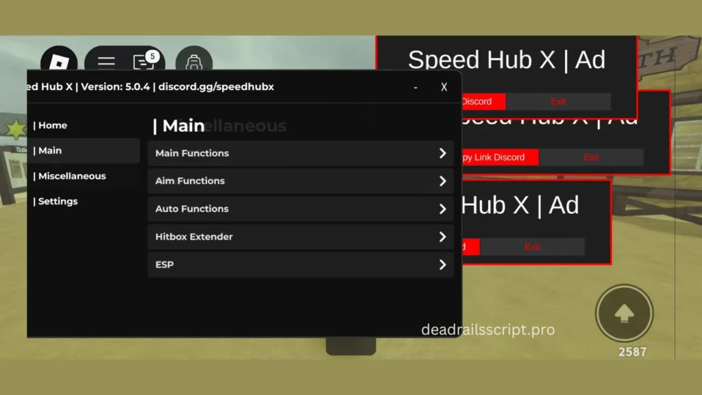 Speed hub x dead rails script